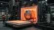 © DigitalSpace - Electric furnace in a medium shot heating welded storage tanks highlighting advanced energyefficient heat treatment with optimized thermal cycles in a controlled environment.
