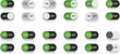 © MDFiroj - Large collection of on and off toggle switch vector icons in various styles for user interface design and application settings.