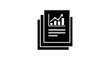 © ana - Vector illustration of business report icon with bar chart and growth arrow on a transparent background