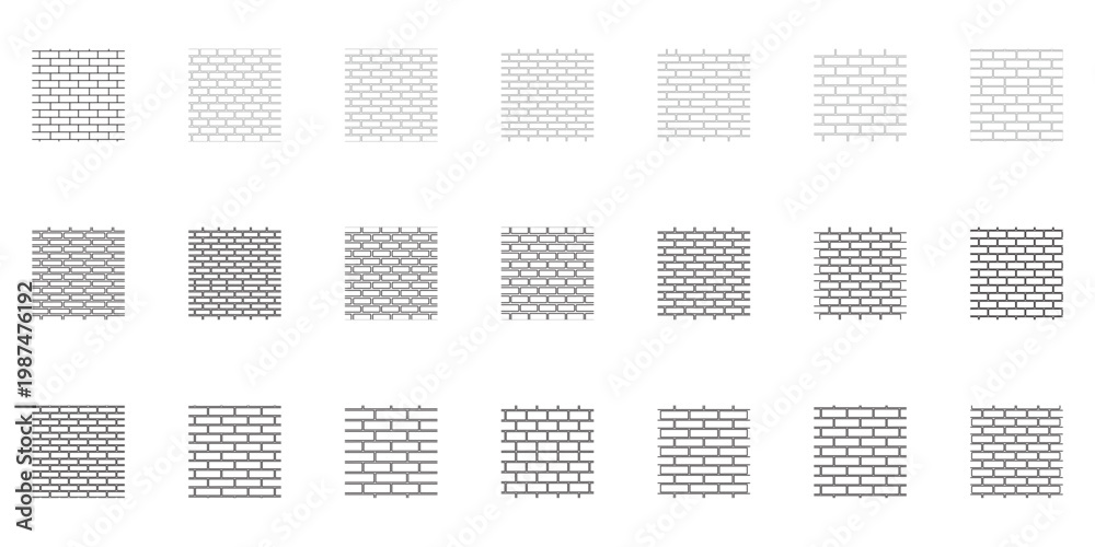Minimal Geometric Hatch Pattern Set Seamless Black White Line Texture ...
