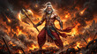 © Amba - Happy Parashurama Jayanti - Fierce Lord Parashurama in Battle Ready Pose
