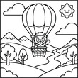 © Rs - Bold and Easy Lion Coloring Page - Cozy Moment Cute Kawaii Wild Animal Minimalist Line Art Vector Illustration for Adults and Kids Relaxing Activity Book Asset