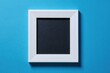 © Maharani - Empty white frame centered on a bright blue background