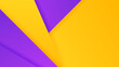 © Badr Warrior - High contrast purple and yellow geometric paper layers creating a bold and energetic visual composition