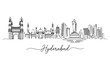 © Irtiko - Hyderabad cityscape with iconic landmarks and modern architecture