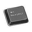 © Bardi - Backspace key on grunge keyboard, delete symbol
