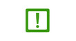 © wawa - Green exclamation mark warning symbol.