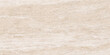 © PS  GALLERY  - A detailed shot of a neutral travertine marble, this image showcases a light beige hue and a natural, textured surface, the background appears as a minimalist backdrop for design elements.