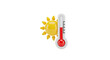 © naren - Sun and Thermometer Indicating High Temperature