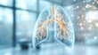 © pornsawan - Abstract Lungs with red human bronchial tree structure. Lungs anatomy,left and right bronchus, bronchioles,Medicine cure tuberculosis, pneumonia, asthma. Abstract health care medical concept.