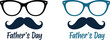 © Khadiza - Celebrate father's day stylish glasses and mustache graphic for dad happy father's day