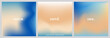 © Mariia - Abstract gradient backgrounds in sand beige and light blue tones inspired by beach and sea waves. Soft smooth transitions, airy texture. Calm coastal backdrop for travel, social media posts, banners