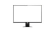 © Sk - Modern computer monitor with sleek black stand and minimalist design Transparent Background png.