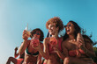 © bernardbodo - Diverse friends enjoying summer pool party with refreshing cocktails