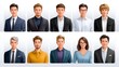 © Thailand Smile - Business people team for corporate leadership and professional networking. Diverse group of avatars for human resources, recruitment, and office success.