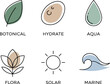 © harry - Natural Organic Skincare Icons Set. Eco Friendly Beauty Product Labels