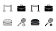 © S2k - Contrast of formal events and casual sports with food icons