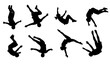 © SARIFA - Human silhouettes falling motion vector dynamic set