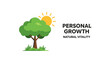 © RIA - Positive Growth Depiction with a Tree and The Sun Illuminating Natural Vitality