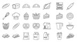 © Gudang - Collection of hand-drawn bakery and pastry icons, perfect for culinary design.