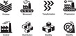© rofikgraph24 - Global energy network and power distribution silhouette icon set