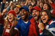 © K1drock - Close-up of excited  fans cheering in stadium stands, emotional crowd energy and strong team support atmosphere at a live sports event