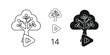 © parvnstock - Visual representation of tree growth stages with play buttons and numeric label