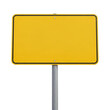 © mr_studioo - Blank yellow sign isolated on a transparent background