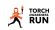 © Wasal - Torch Run for Awareness Depicting a Figure, Symbolizing Advocacy and Community Support