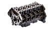 © Maria - Heavy duty cast iron engine block with six cylinders, isolated on transparent background