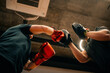 © Maria Sher/Stocksy - Two People Boxing in a Gym During a Training Session