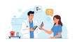 © nala - Doctor Explains Blood Sugar Test to Patient, Diabetes Management Concept