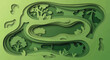 © M.Nastain - Vibrant layered paper art illustration for Earth day, symbolizing vital Earth protection and a flourishing ecosystem