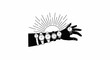 © Neda - A hand adorned with multiple watches against a radiating sun