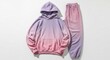 © Sanguan - Stylish gradient purple and pink casual hoodie and matching joggers set for modern fashion