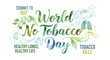 © Kusum - World no tobacco day poster with lungs illustration and healthy life message