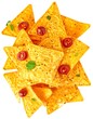 © Tristan - Crispy tortilla chips scattered with sliced chili peppers and parsley
