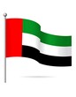 © Fit - A flag with red, green, white, and black colors waving on a silver pole