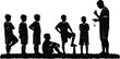 © MstFerdousi - Youth soccer team listening to coach instruction during training session, children standing and sitting on field with whistle guidance, teamwork discipline and sports education concept
