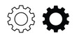 © nancy - Settings icon in stroke outline style with flat version