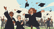 © SuryaAji - Happy Graduates Celebrating Academic Achievement Together.