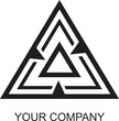 © Mahfud Picture - Abstract triangular logo design with geometric patterns for a modern business brand identity and corporate symbol representing innovation and growth