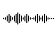 © Monika Jurczyk - Audio waveform PNG, sound wave visualization. Voice recording waveform, music signal line, minimal black waveform icon for audio, podcast, music apps, UI, media player and sound design. High-res PNG