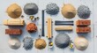 © Sakelo - Top View of Various Construction and Building Materials Arranged on Concrete