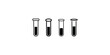 © MstPoliAkther - Medical test tubes with liquid levels icon set for laboratory science chemistry research and healthcare diagnosis medical equipment design illustrations