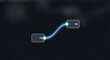 © DenShandy - Connected nodes with glowing line on dark background