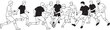 © Beauty - Dynamic Soccer Match Illustration Featuring Players Competing for Ball Possession in Minimalist Style