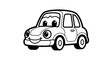© Alif - Smiling cartoon car illustration.