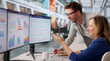© Andrey Popov - Marketing Expert Analyzes Live Financial Dashboard For KPI