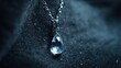 © Nana - Gleaming Teardrop Pendant Necklace with Silver Chain